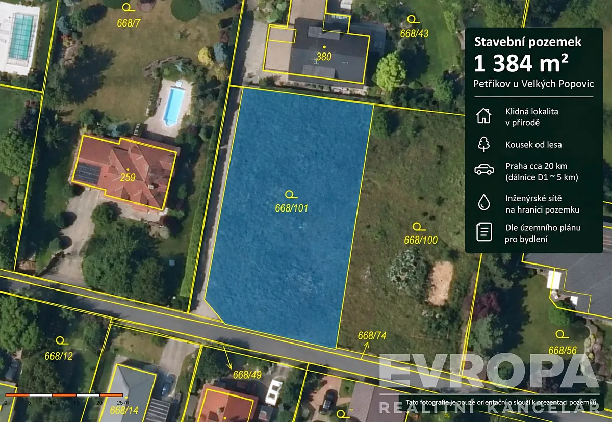 Prodej stavebního pozemku 1384 m²
